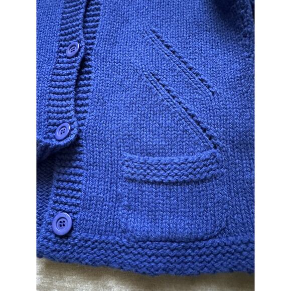 ALPHA MASSIMO REBECCHI Wool Cardigan Sweater Jacket 46 Us M Blue Italy Blazer - Picture 15 of 16